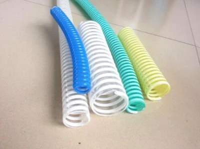 Tubo de succión de PVC de descarga de suministro de agua de hélice espiral flexible Manguera de aspiradora industrial