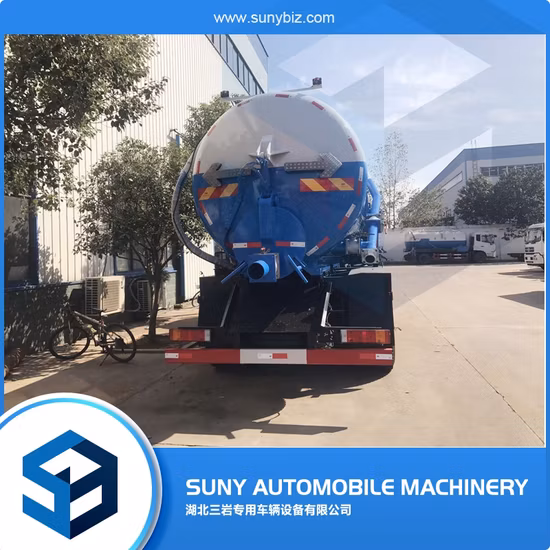 El tanque de aguas residuales del vacío 18 Cbm acarrea el camión vacío fecal de las aguas residuales